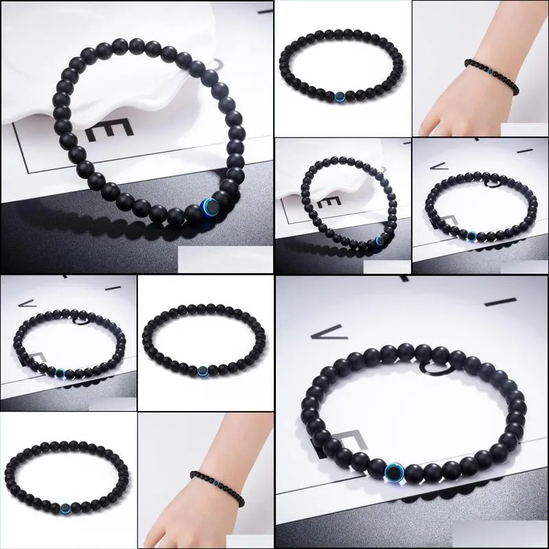 10pc/set men women 6mm beads bracelet natural stone bracelet eye bead man bracelet handmade jewelry