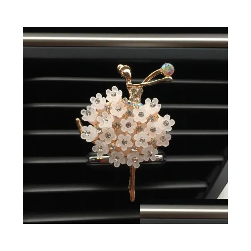 ballet girl air vent clip perfume fragrance air freshener dancing aroma decoration accessory car interior