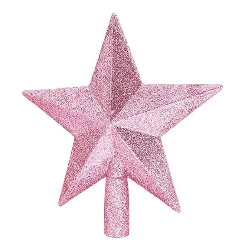 christmas decorations 20cm star tree topper glitter decoration for party home top fivepointed