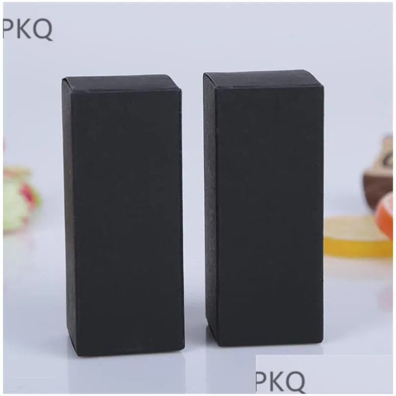 100pcs gift wrap 10ml/20ml/30ml/50ml/100ml white black kraft paper packaging box dropper bottle cosmetics party gift tubes cardboard