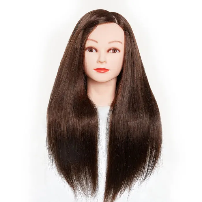 Female Mannequin Training Head 80-85% Real Hair Styling Head Dummy Doll Manikin Heads For Hairdressers Hairstyles