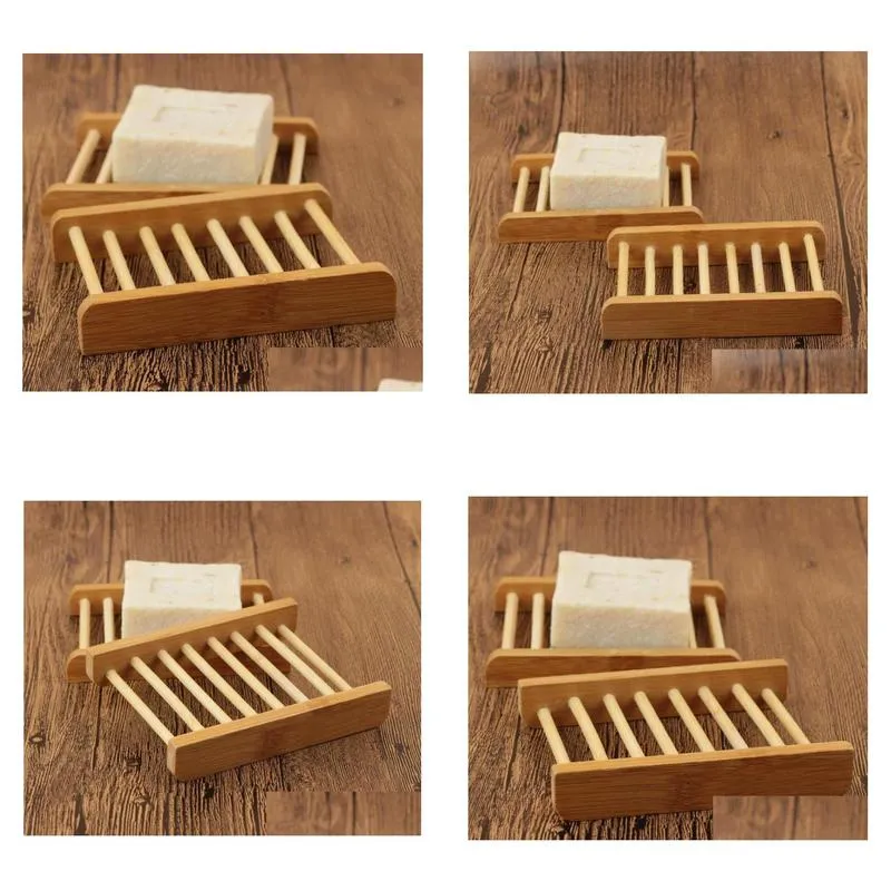 bamboo soap holder wooden natural bamboo soap dish storage soap rack plate box container for bath shower plate bathroom