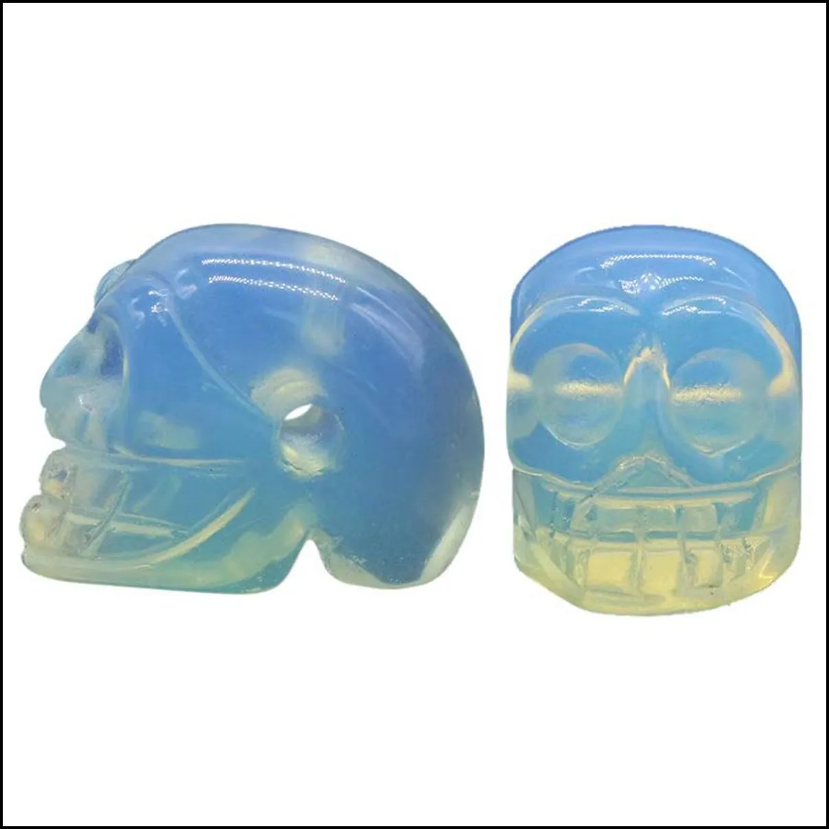 23mm natural obidian skull figurine reiki healing energy stones ornaments carved statue gemstone home decor halloween gift