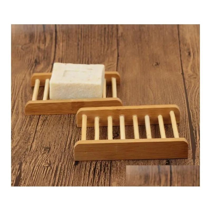bamboo soap holder wooden natural bamboo soap dish storage soap rack plate box container for bath shower plate bathroom