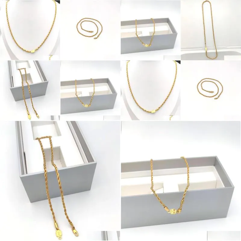rope chain necklace connect solid fine yellow 18ct thai baht g/f gold 3mm thin cut women50cm 20inch