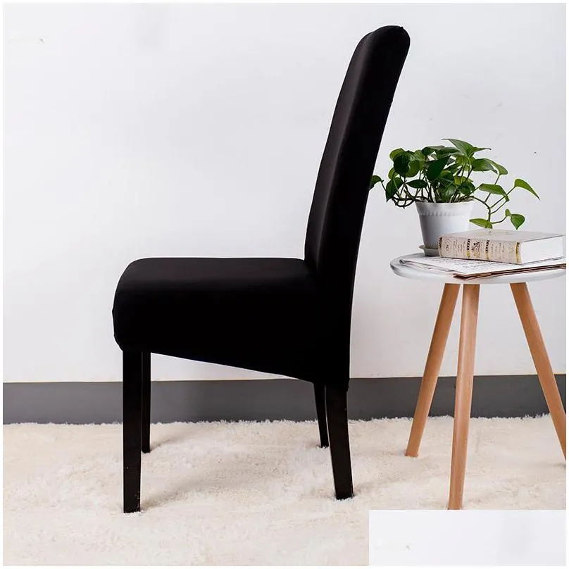 solid printing flexible elastic antidirty big chair cover banquet hotel dining home decoration chair slipcover large size xl