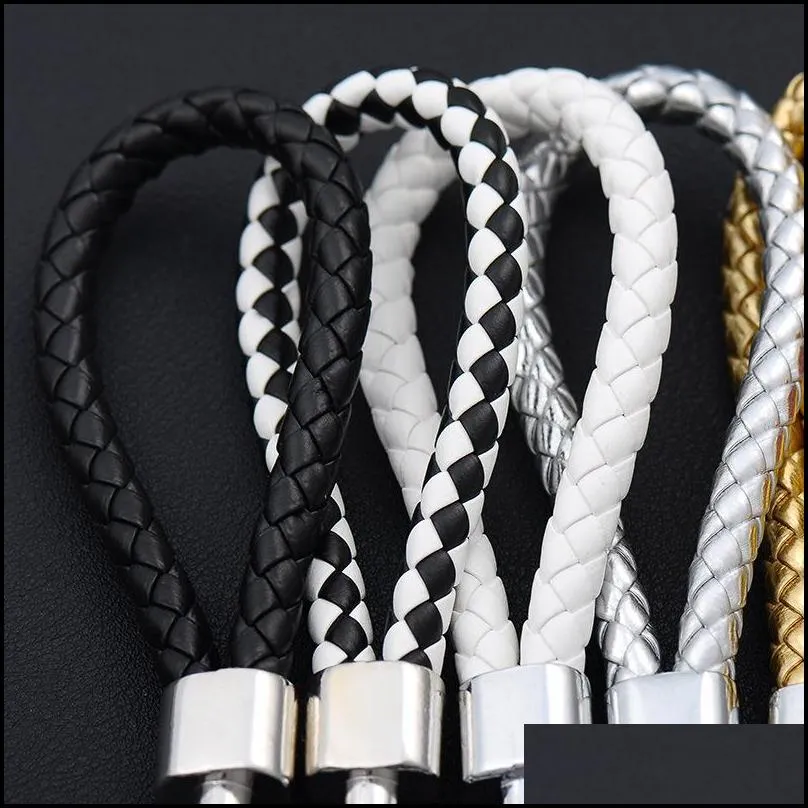 leather rope mercedes pendant keychain 2019 color woven leather keychain double key ring handbag holder not suitable for wrist use no