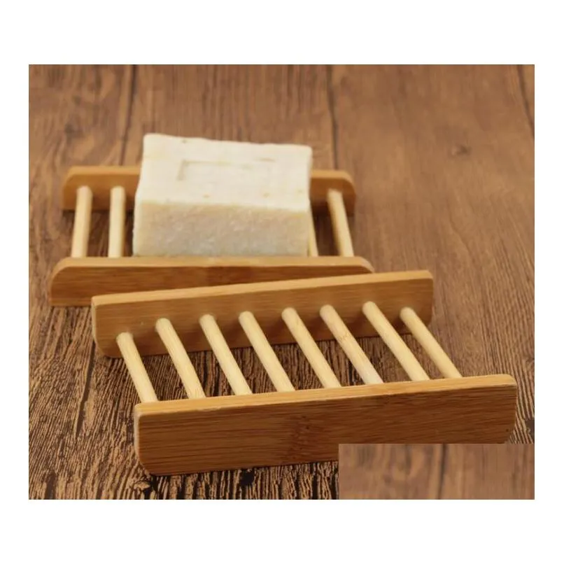 bamboo soap holder wooden natural bamboo soap dish storage soap rack plate box container for bath shower plate bathroom