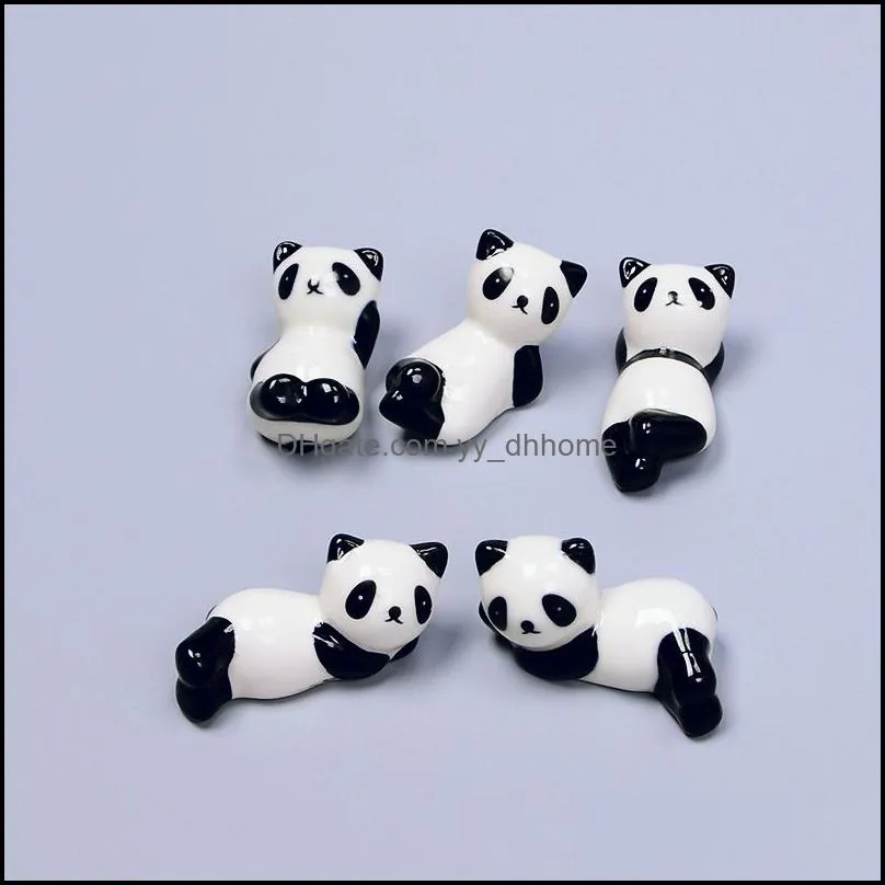 panda chopstick rest cartoon ceramic chopsticks holder storage animal restaurant tableware