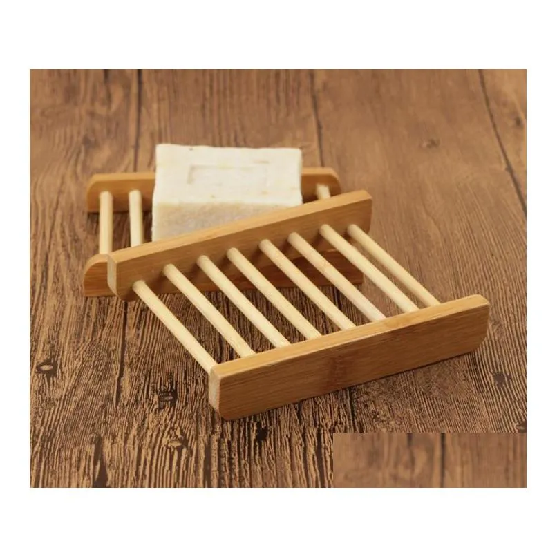 bamboo soap holder wooden natural bamboo soap dish storage soap rack plate box container for bath shower plate bathroom