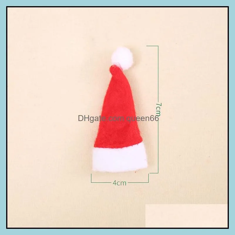 mini christmas hat red lollipop hat cap candy hats christmas decorations home decor festive supplies gift