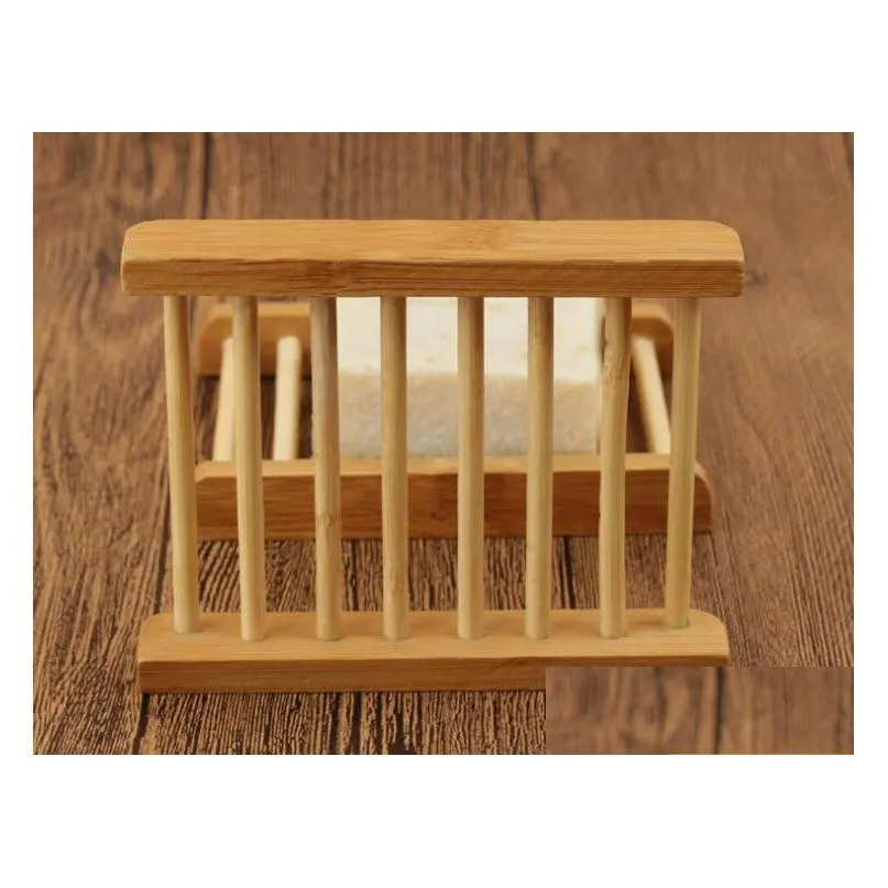 bamboo soap holder wooden natural bamboo soap dish storage soap rack plate box container for bath shower plate bathroom