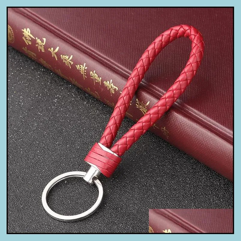 leather rope mercedes pendant keychain 2019 color woven leather keychain double key ring handbag holder not suitable for wrist use no