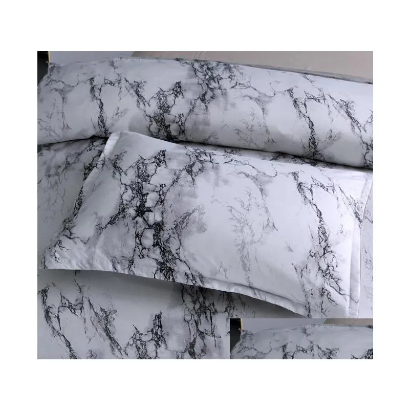 marble pattern bedding sets duvet cover set 2/3pcs bed set twin double queen quilt linen no sheet and filling