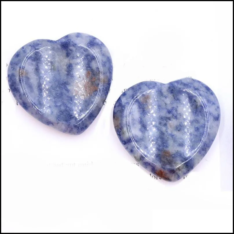 natural obsidian palm stone crystal healing gemstone decoration worry therapy heart shape