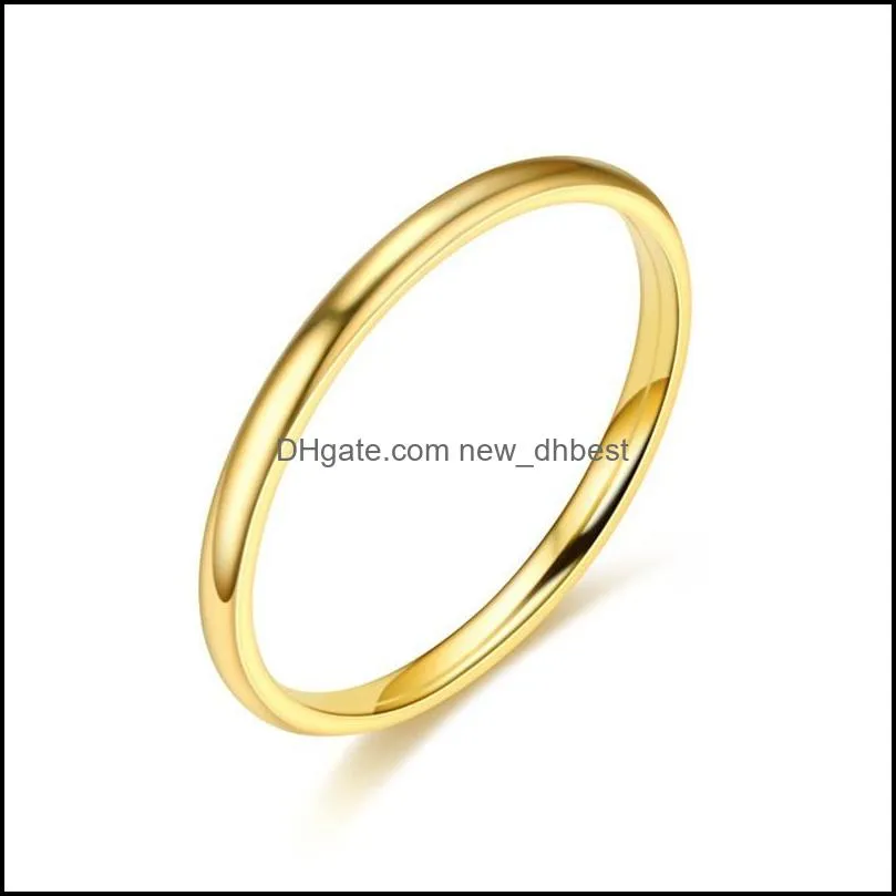 stainless steel glaze thin ring band blank tail rings fashion jewelry for womeny