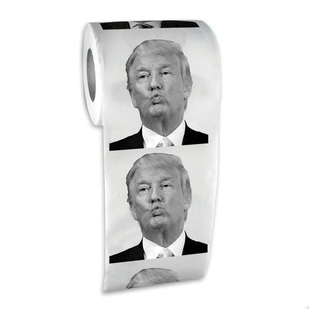 tissue boxes napkins new funny toilet paper hillary clinton humour roll novelty kiss gift prank joke