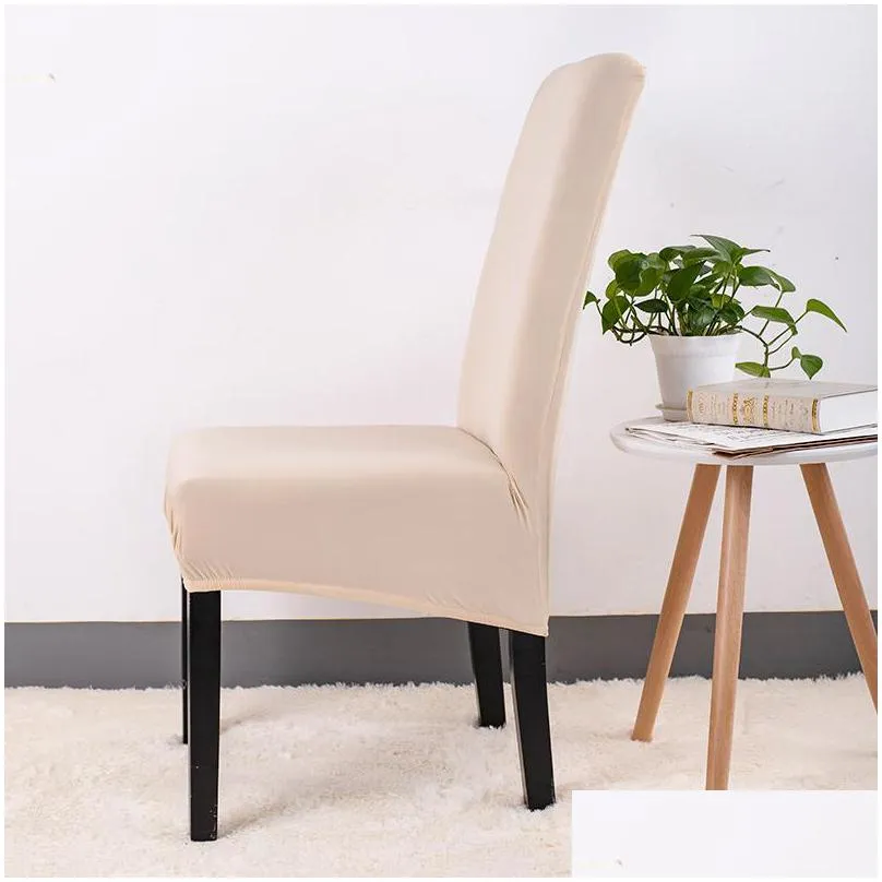 solid printing flexible elastic antidirty big chair cover banquet hotel dining home decoration chair slipcover large size xl