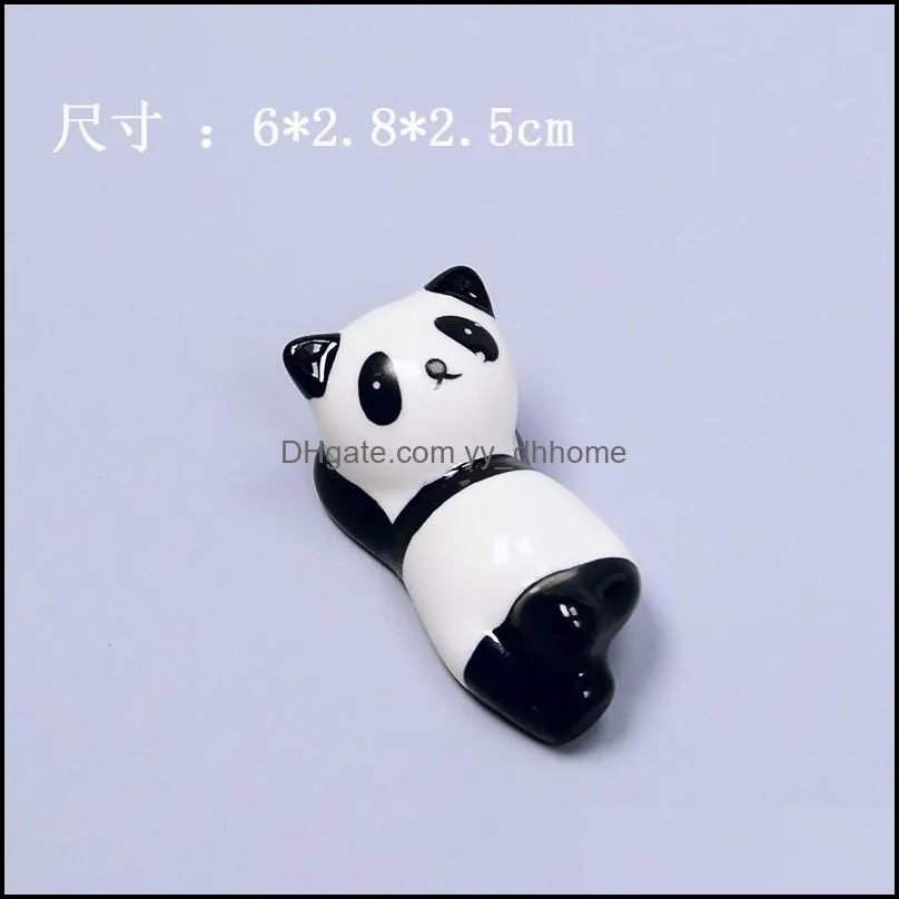 panda chopstick rest cartoon ceramic chopsticks holder storage animal restaurant tableware