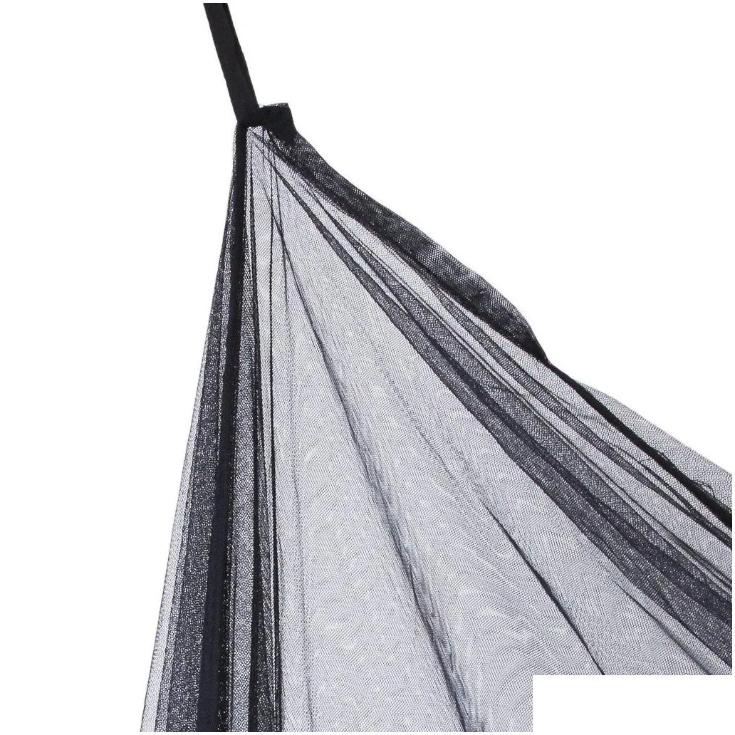 new 4corner bed netting canopy mosquito net for queen/king sized bed 190x210x240cm black