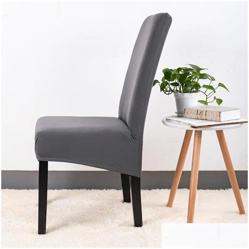 solid printing flexible elastic antidirty big chair cover banquet hotel dining home decoration chair slipcover large size xl