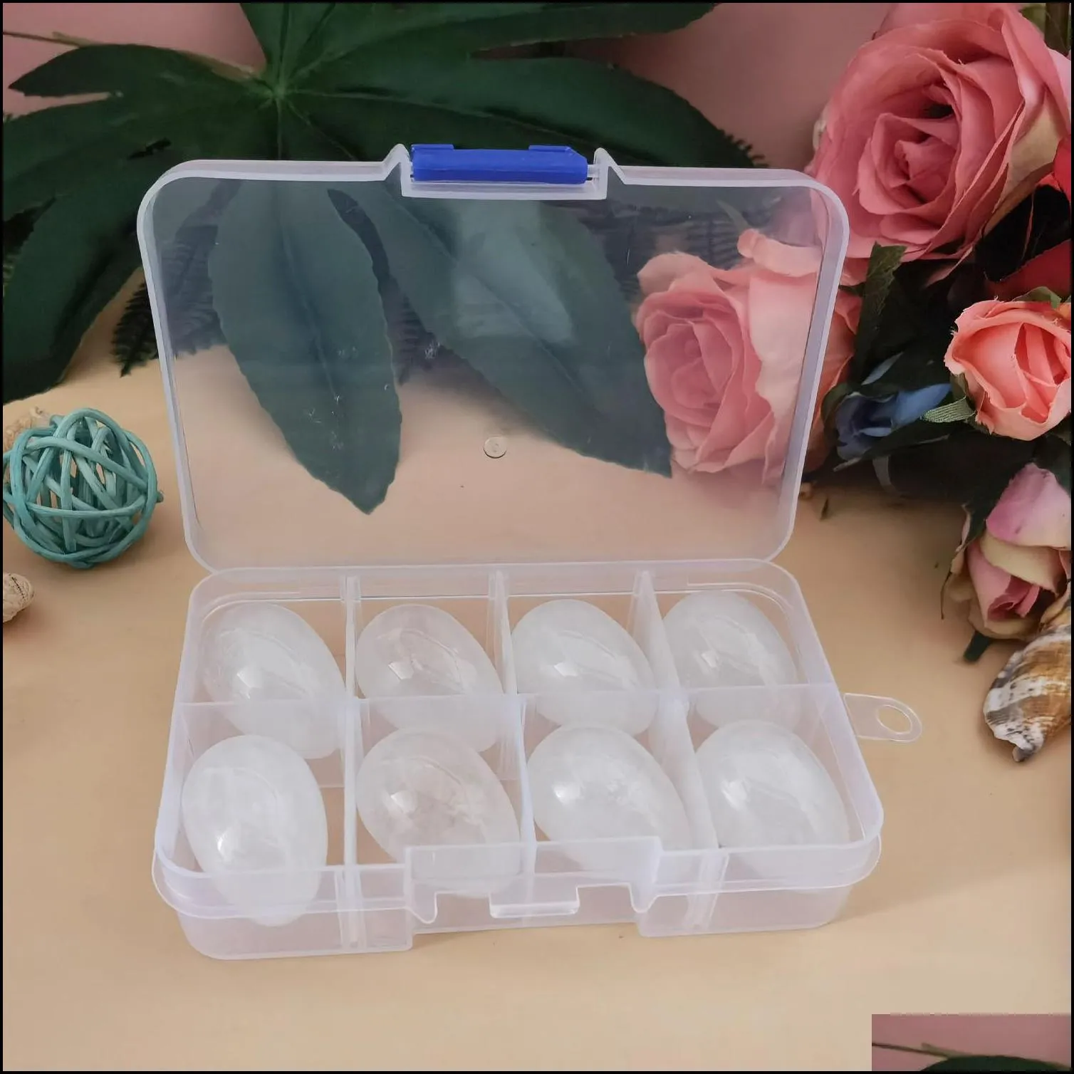 eggshape crystals gemstones chakra stone healing balancing kit with box for collectors crystal reiki healers