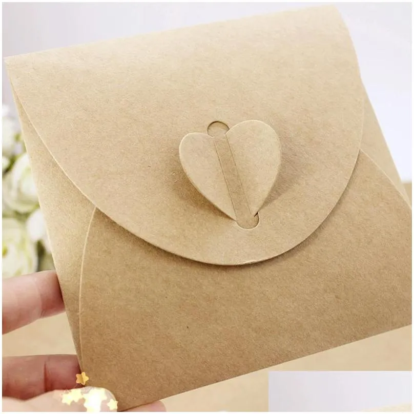 gift wrap kraft paper cd envelope bag peach heart single piece loaded western style retro