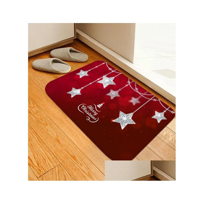merry christmas door mat santa claus flannel outdoor carpet christmas decorations for home xmas party favors