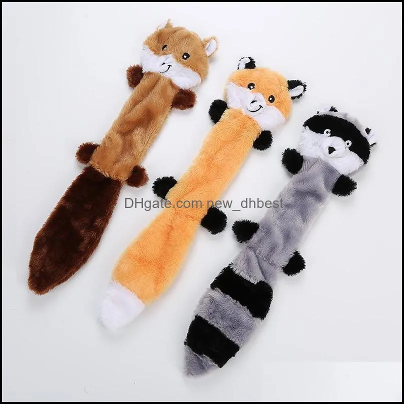 dog squeaky plush toy cute fox shape pet chews dog toys dog accessories 