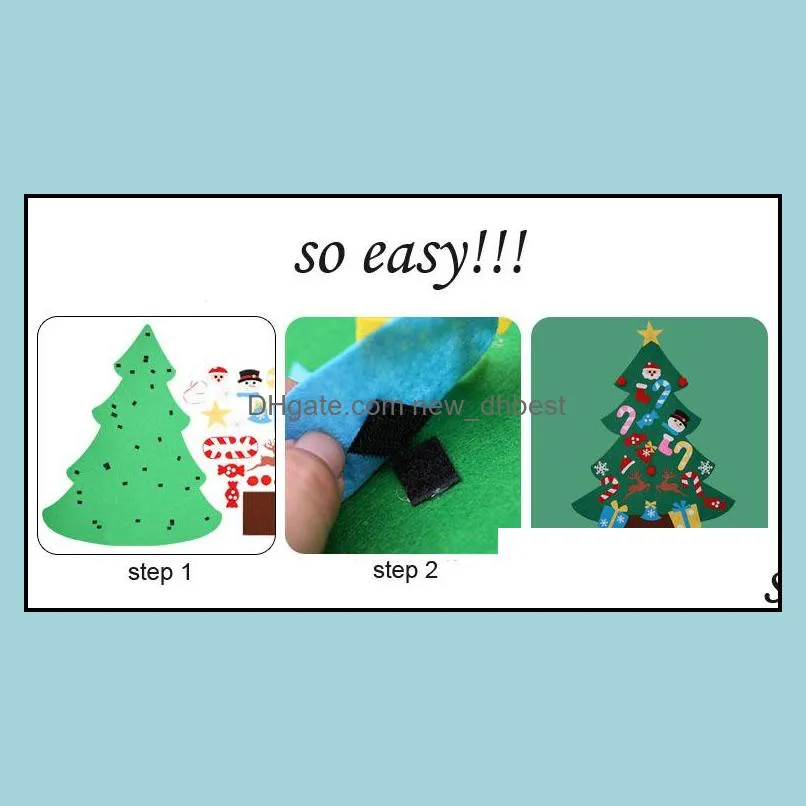 3 type felt christmas tree diy christmas decorations wall doll window xmas festive supplies