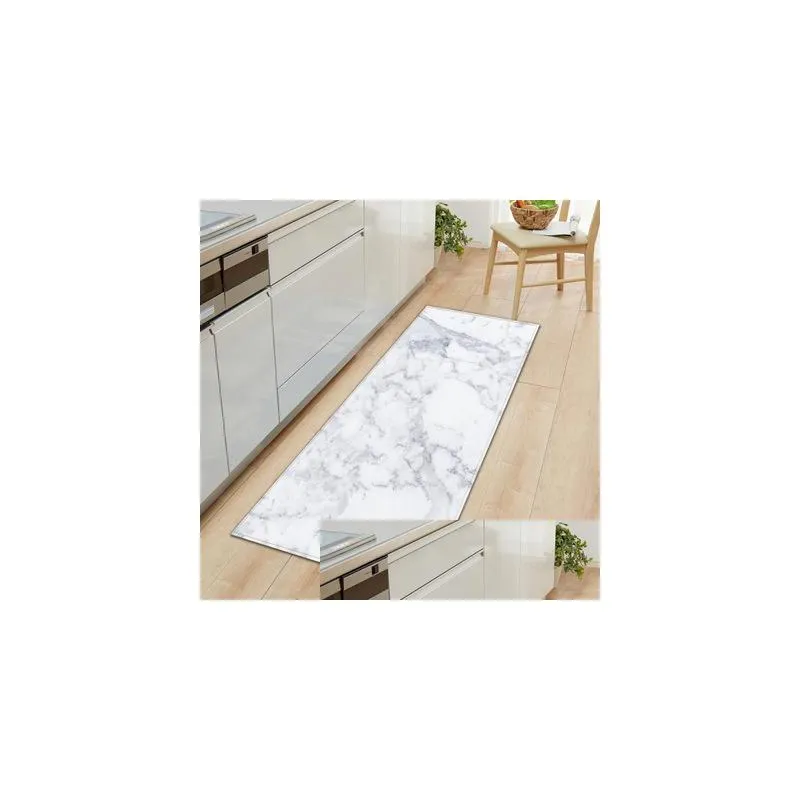 cushion/decorative pillow black white marble printed floor mat welcome doormat anti slip kitchen carpet outdoor hallway