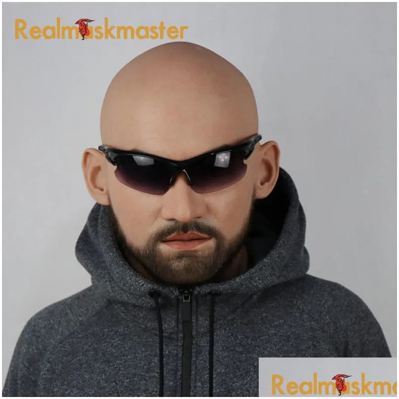 male latex realistic adult silicone full face masks for man cosplay party mask fetish real skin