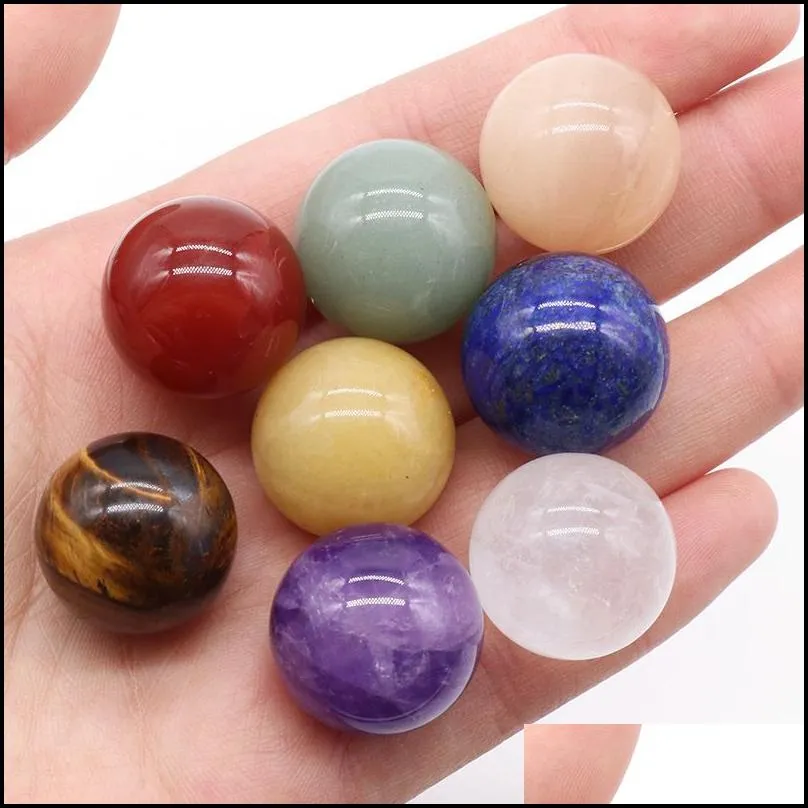 10pcs 20mm natural stones beads round genuine real stone beading loose gemstone diy smooth beads for jewelry making