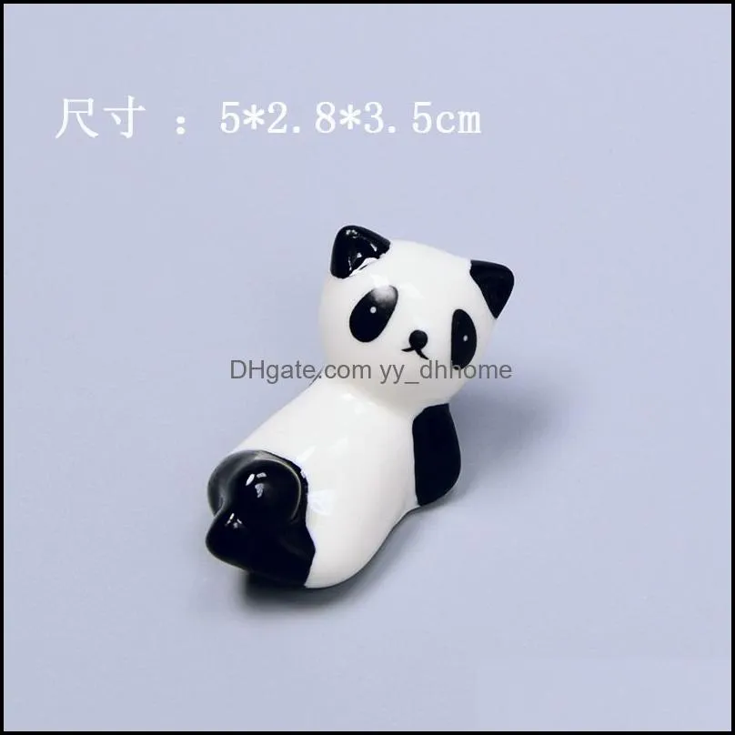 panda chopstick rest cartoon ceramic chopsticks holder storage animal restaurant tableware