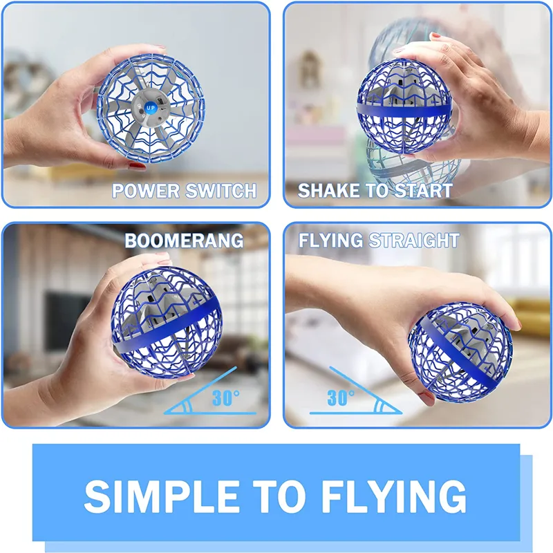 original fly ball boomerang flyorb magic belt led light drone hover ball flight nova orb fly spinner fidget toys kids familygift