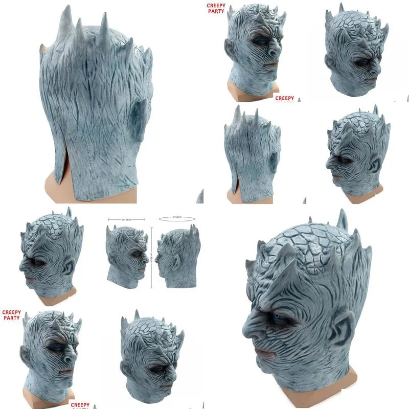 halloween mask nights king walker face night re zombie latex mask adults cosplay throne costume party