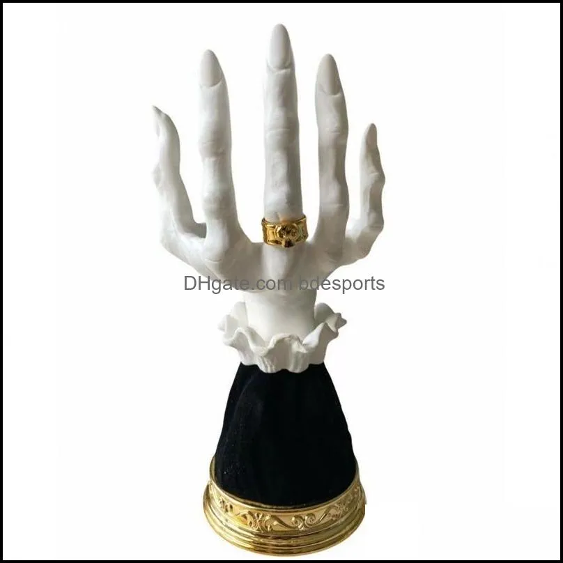 halloween party decoration home decor candle holder stick resin tools horror witch hand single wick eve