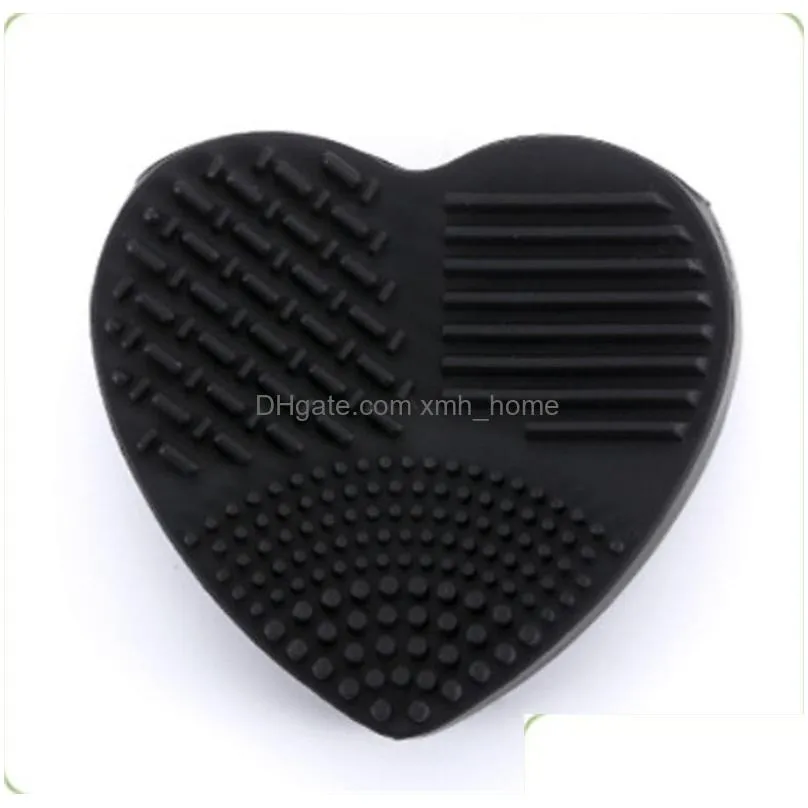silicone makeup brush cleaner colorful brushs wash eggs hearts shape washings makeup tool convenient and quick 1 55hr e2