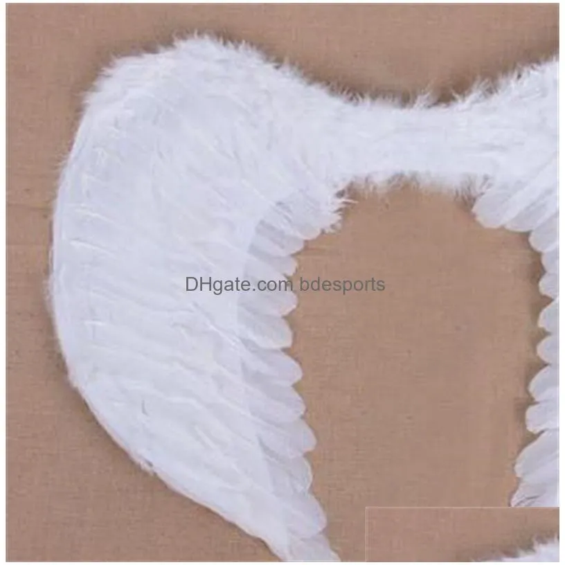 feather angel wing stage perform black white photography clothes accessories halloween adult ball prop wedding supplies party decor 3201