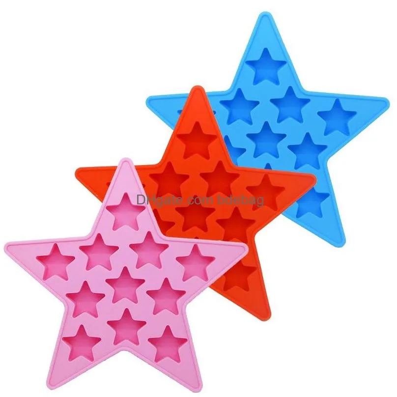 star moulds eco friendly lovely jelly silica gel ice mould originality superior quality with blue red colors 4 5nya j1