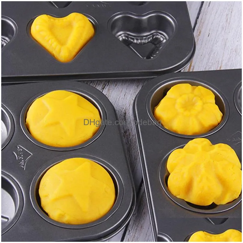 carbon steel baking tray 6 holes position shell moulds five pointed star modeling molds arrival 5 2am l1