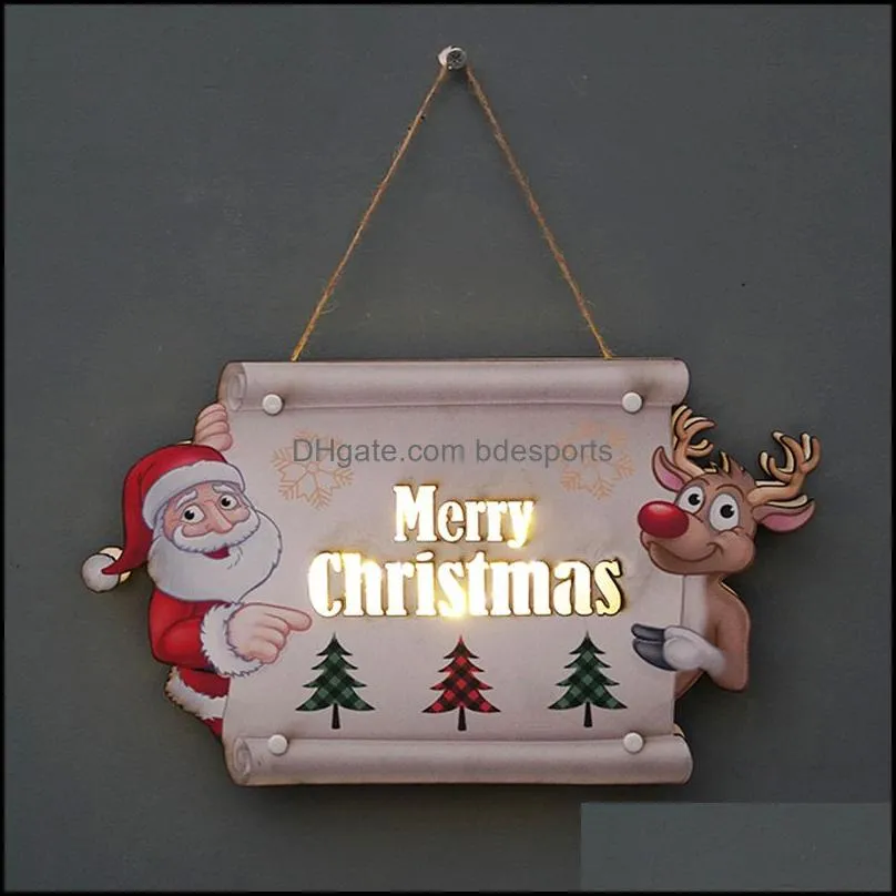 christmas decoration doorplate led lamp party wall decorations new year festival supplies props party decor 15 8jy d3