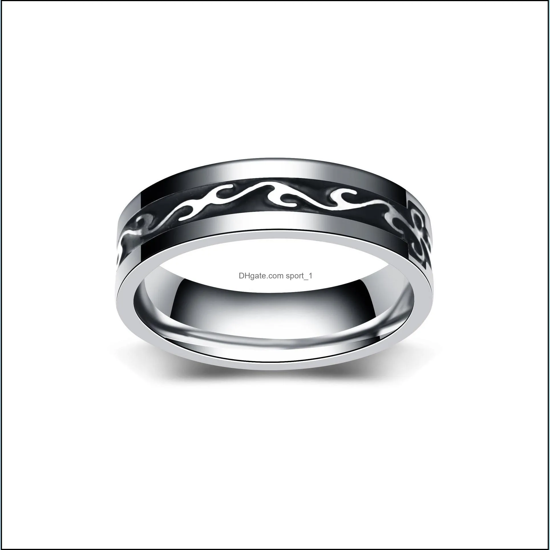 dragon band rings stainless steel black for men women fashion jewelry gift
