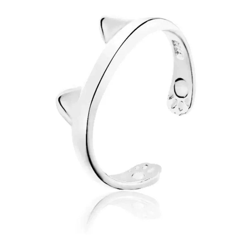 animal cat ears band rings for women girls lovely pet dog cat claw finger ring fashion jewelry