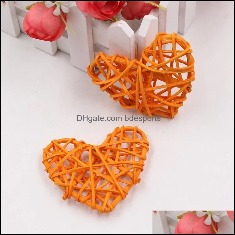 6cm artificial straw love wedding decorative flower wreath home christmas decor rattan ball diy curtain hanging accessories 20220829