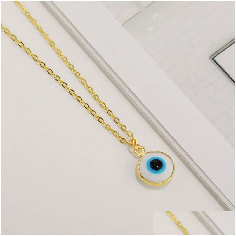 evil eye necklace with card turkish blue eyes pendant necklaces for women men good luck fashion jewelry