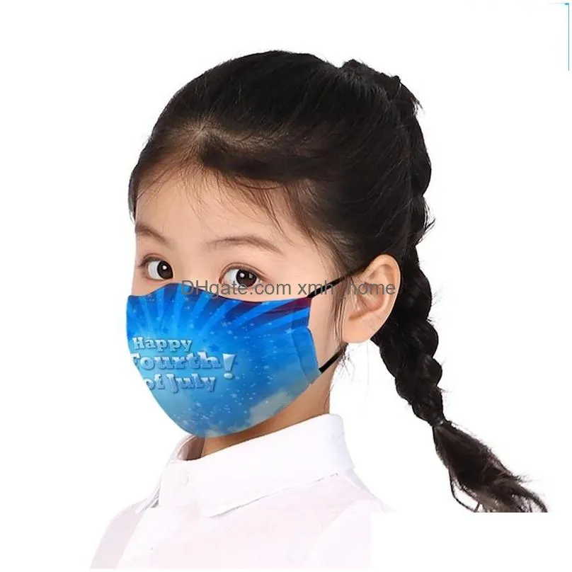 trump america flags mascarilla independence day reusable face masks child adult windbreak respirator release pm2.5 filters 6cp e2