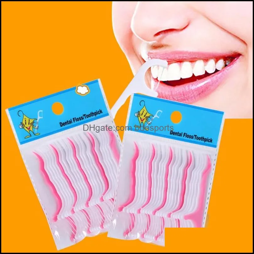 25pcs/set plastic toothpick cotton floss toothpick stick for oral health table accessories tool opp bag pack dhs ship wx9525 216 g2
