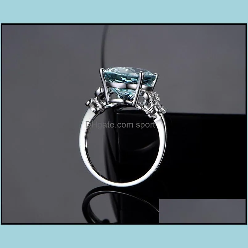 diamon topaz ring crystal butterfly rings engagement wedding ring jewelry women rings fashion jewelry 080295