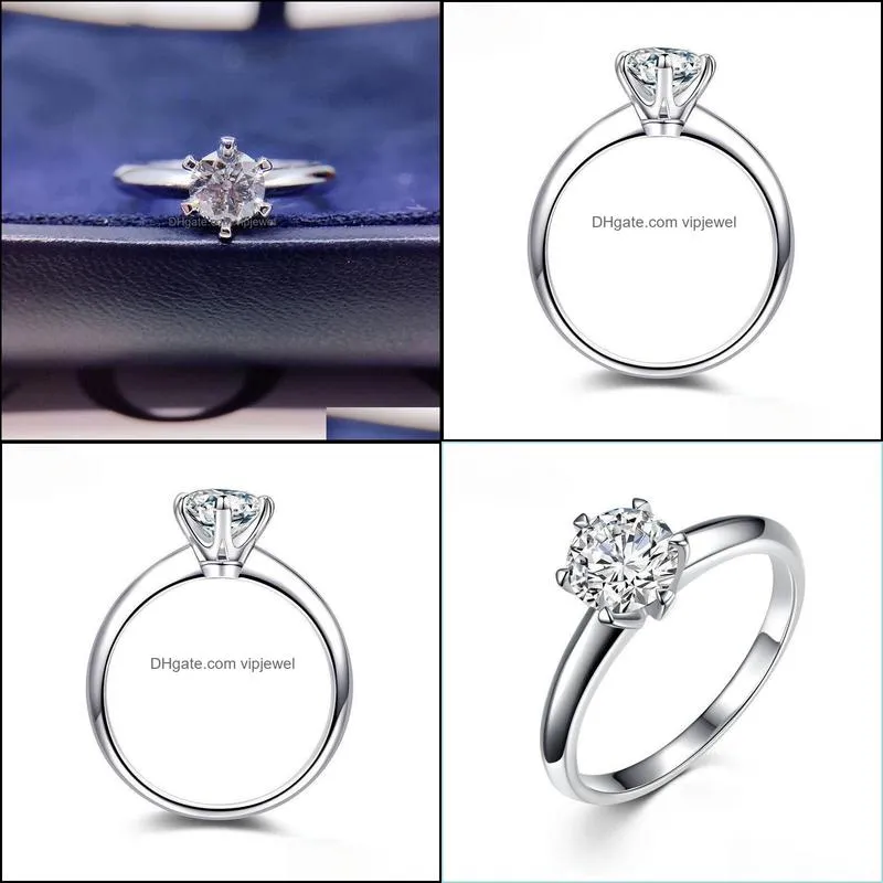 women engagement wedding ring band zircon diamond rings fashion jewelry gift